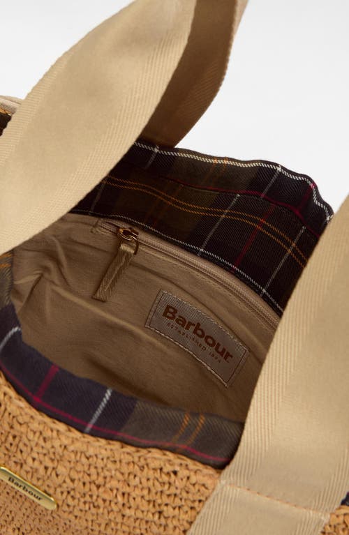 Barbour Lily Beach Raffia Tote In Natural
