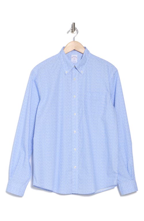 Brooks Brothers Regular Fit Ditsy Button-down Shirt In Blue