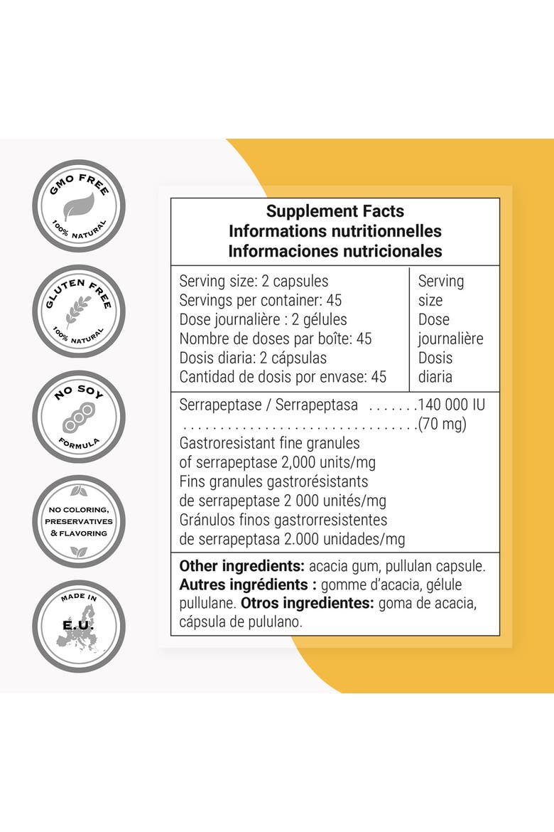 Serrapeptase 120000IU, Alternate, color, None