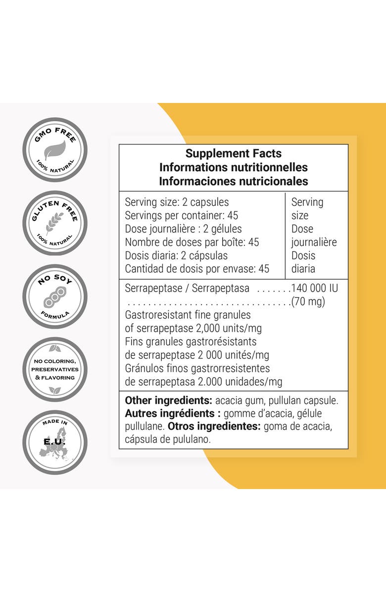 SuperSmart Serrapeptase 120000IU, Alternate, color, NO COLOR