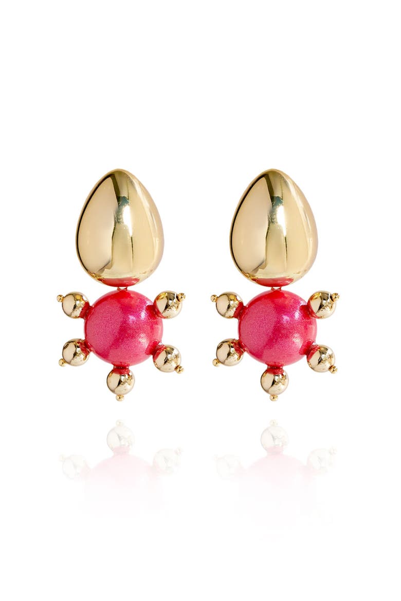 Tulia Earrings, Main, color, Coral Sunset