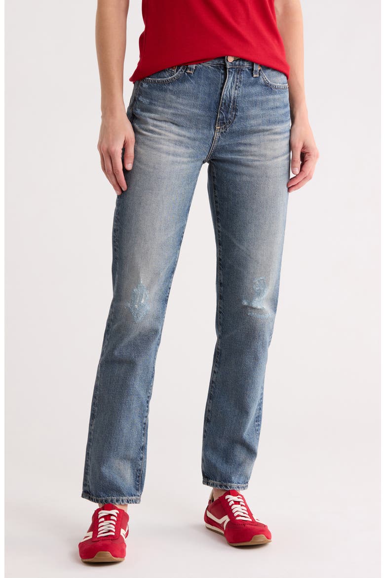 Saige High Waist Straight Leg Jeans, Main, color, 16 YEARS IMMERSED