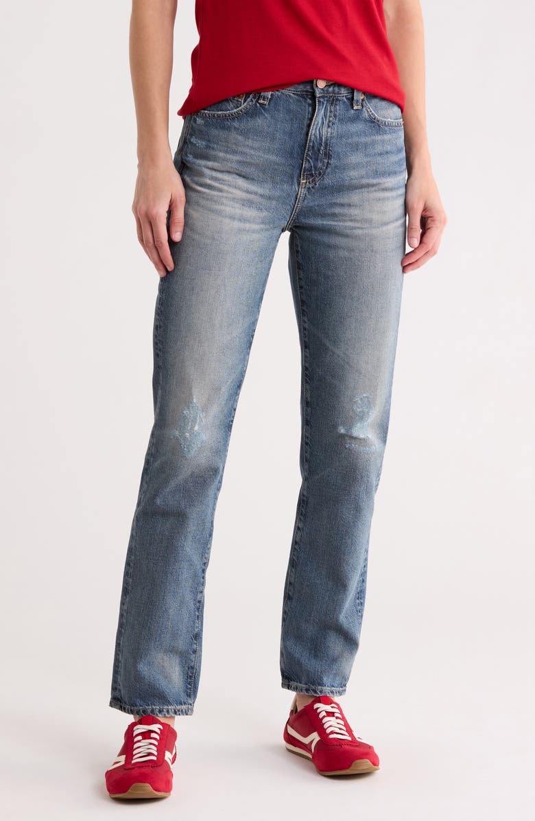 AG Saige High Waist Straight Leg Jeans, Main, color, 16 Years Immersed