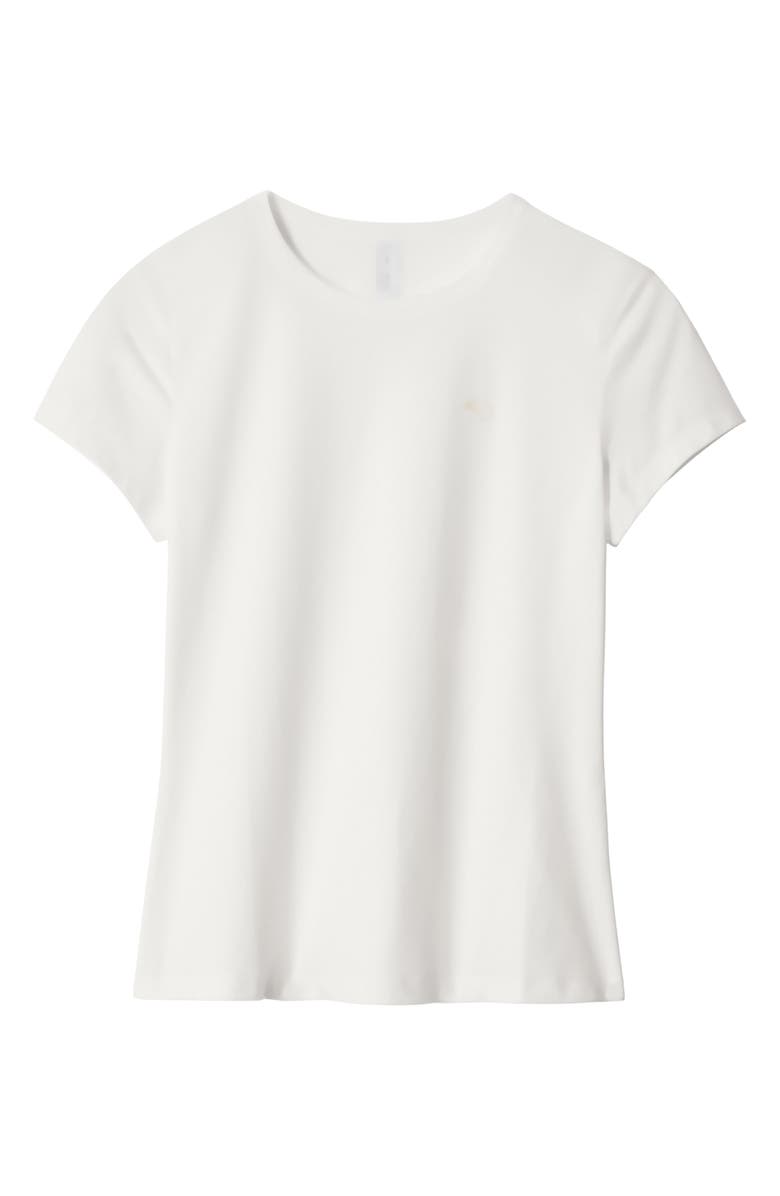 & Other Stories Embroidered Stretch Cotton T-Shirt, Alternate, color, Beige Medium Dusty