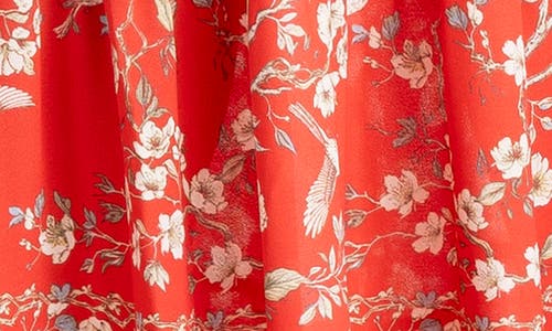 Max Studio Floral Tiered Maxi Dress In Bkd Apple Crn Blossom