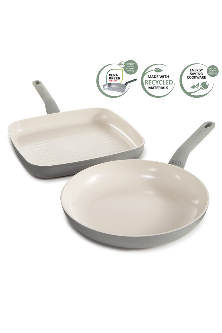 Leo Balance Fry & Grill Pan Set, Alternate, color, MOON MIST
