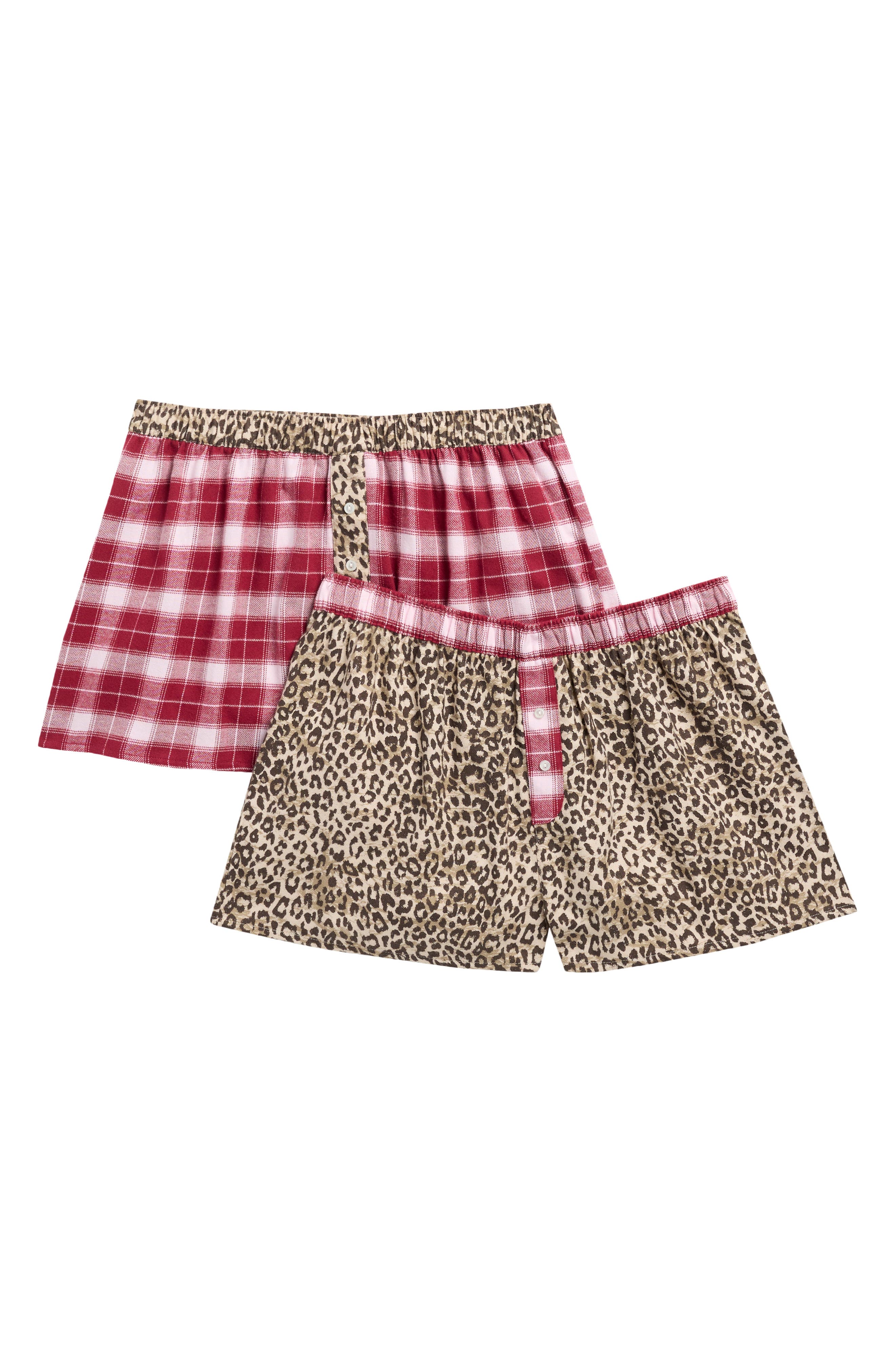 2-Pack Cotton Flannel Sleep Shorts