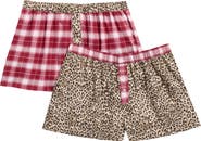 Abound 2-Pack Cotton Flannel Sleep Shorts