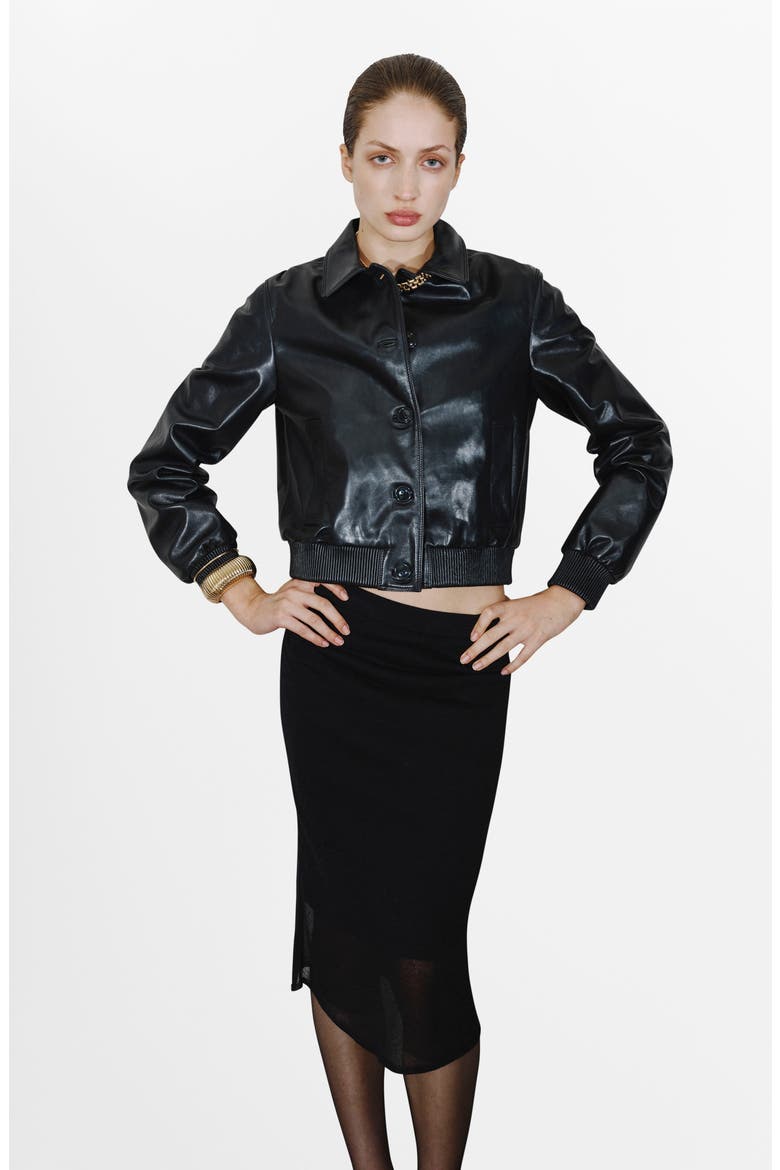 Rib Skirt, Alternate, color, BLACK