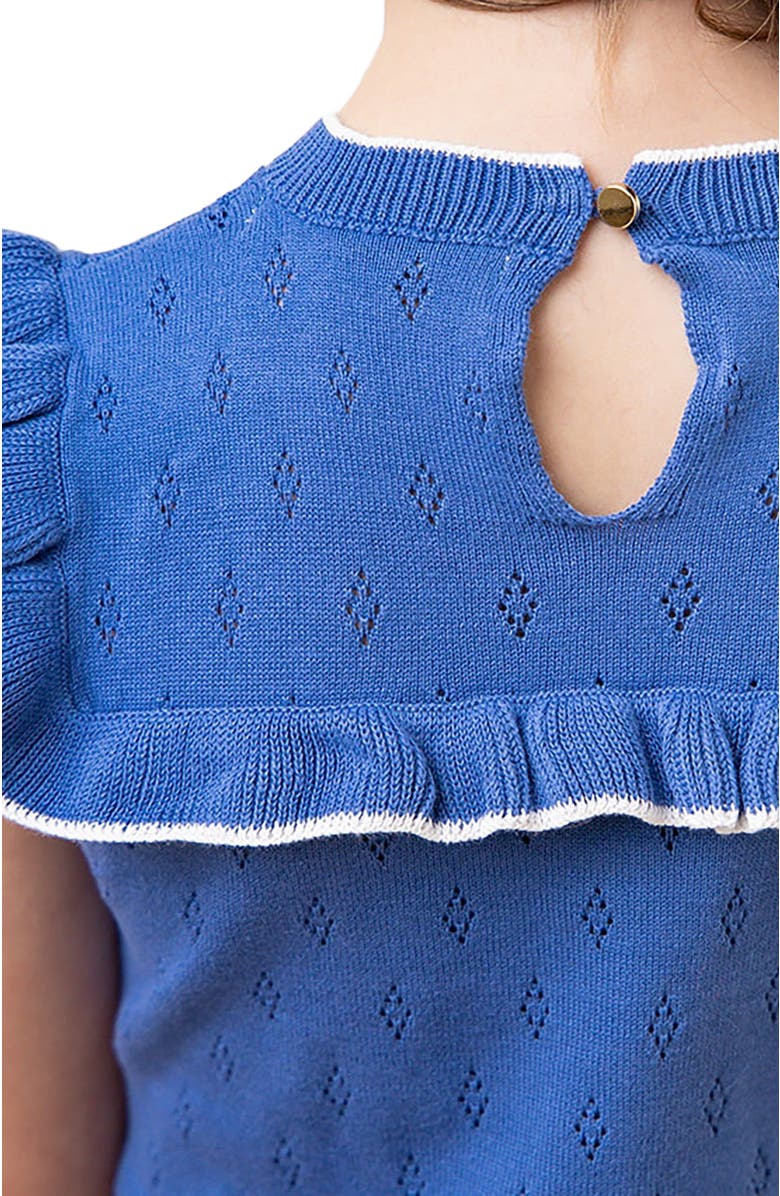 Hope & Henry Girls' Organic Ruffle Yoke Sweater Dress, Kids, Alternate, color,