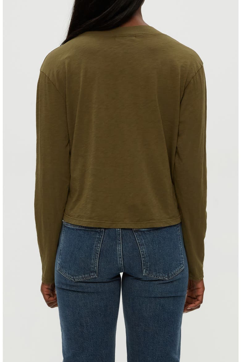 Brea V-Neck Supima Cotton Top, Alternate, color, TOPIARY