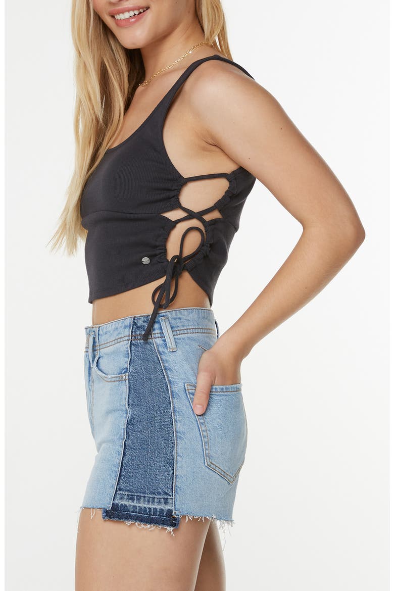 Surf Stoked Crop Rib Tank, Alternate, color, PHANTOM SOLID