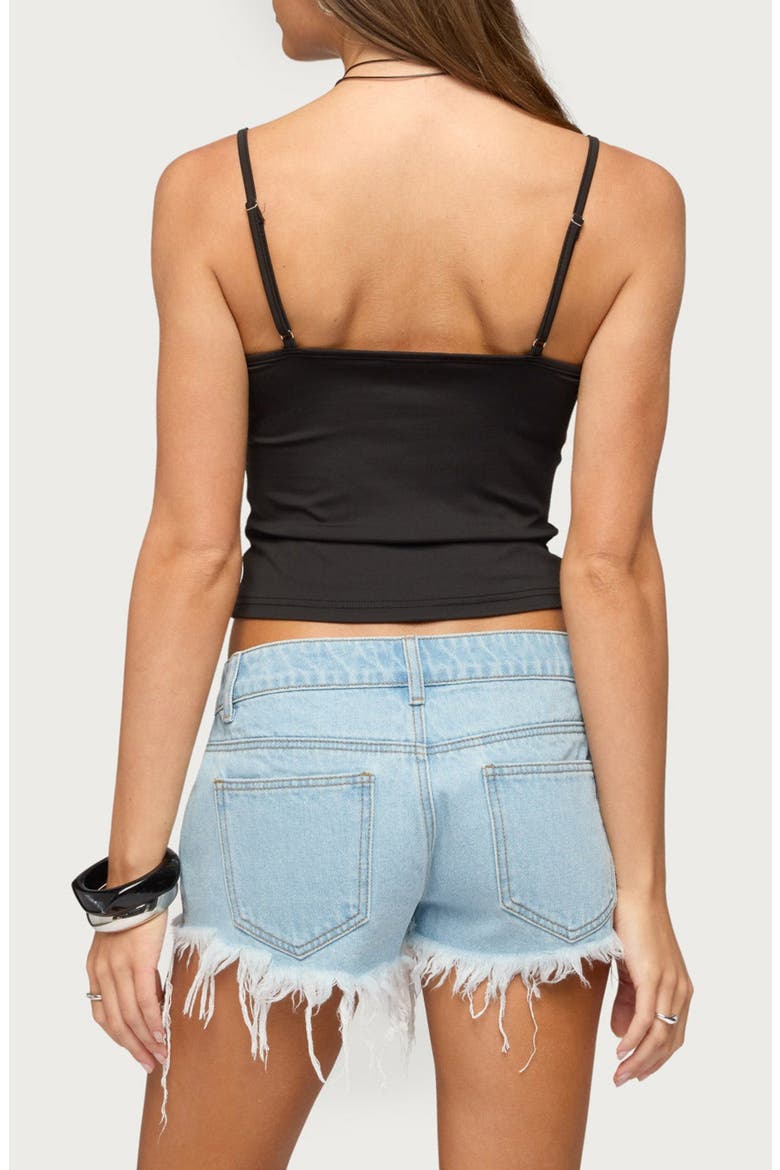 Ophelia Mesh Trim Camisole, Alternate, color, BLACK