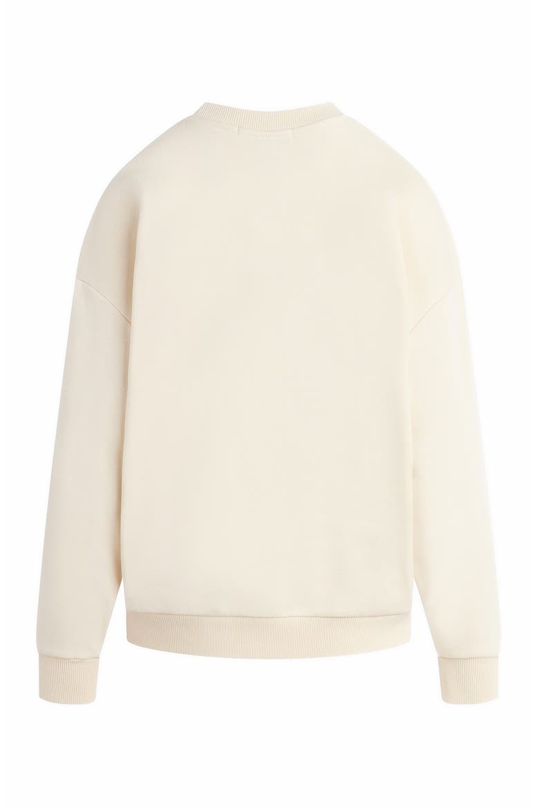 Collegiate Cotton Blend Sweatshirt, Alternate, color, GARDENIA