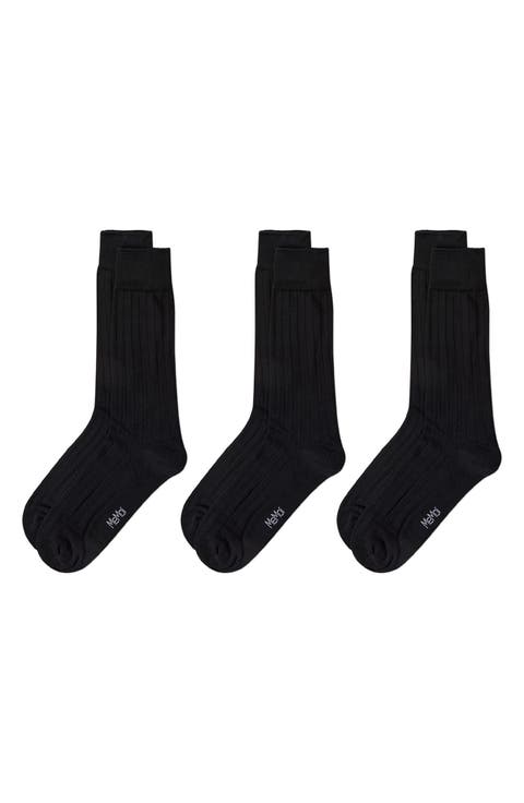 3-Pack Rib Dress Socks