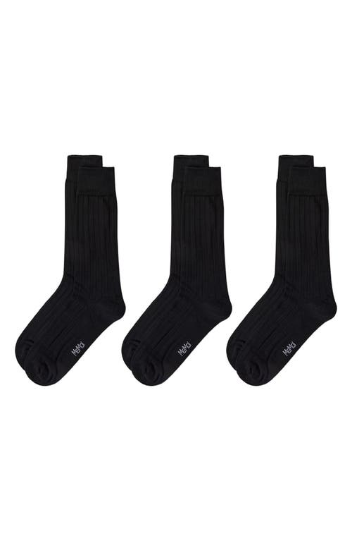 MeMoi 3-Pack Rib Dress Socks in Black  product
