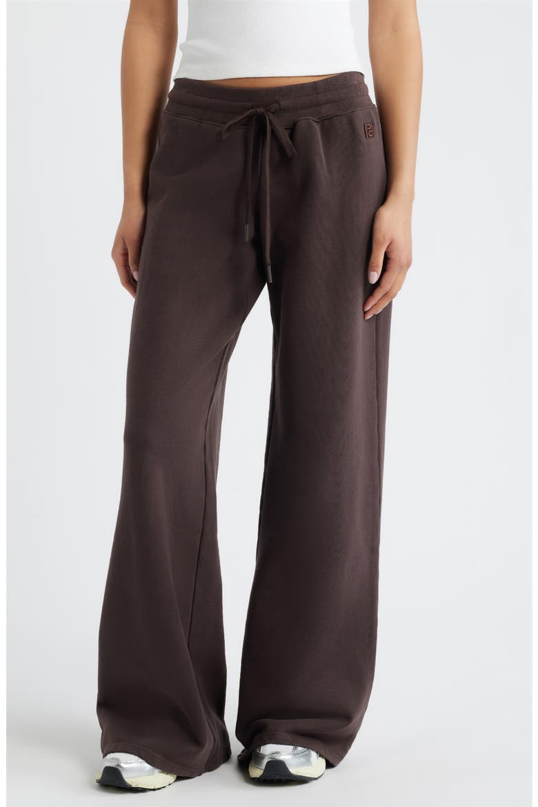 Dodie Wide Leg Cotton Pants, Main, color, WASHED BROWN