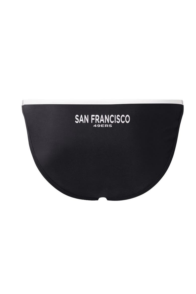Women's G-III 4Her by Carl Banks Black San Francisco 49ers Play Action Bikini Bottom, Alternate, color, Black