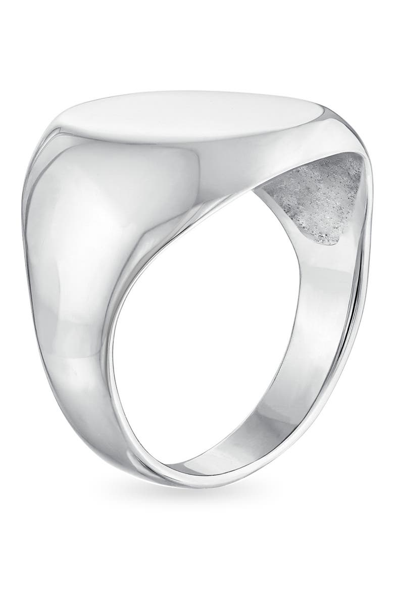 Sterling Silver Simple Monogram Ring, Alternate, color, SILVER