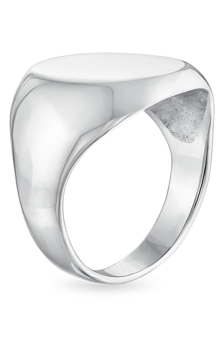 BLING JEWELRY Sterling Silver Simple Monogram Ring, Alternate, color, Silver