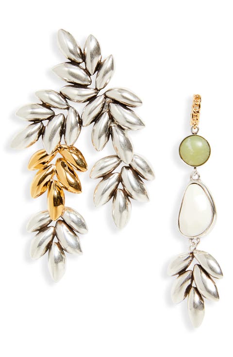 Mixed Medal Mismatched Drop Earrings