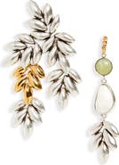 Isabel Marant Mixed Medal Mismatched Drop Earrings