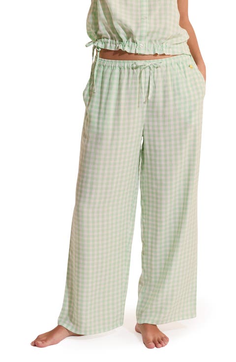 Brise Plaid Wide Leg Pajama Pants