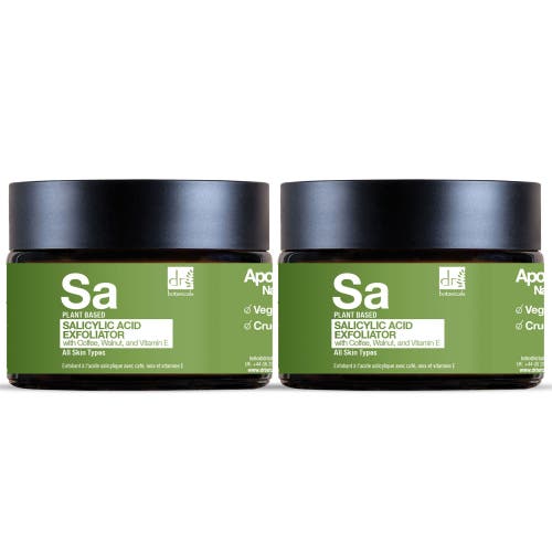 Dr. Botanicals Dr Botanicals Salicylic Acid Exfoliator With Coffee, Walnut & Vitamin E 60ml X 2 Duo Set In White