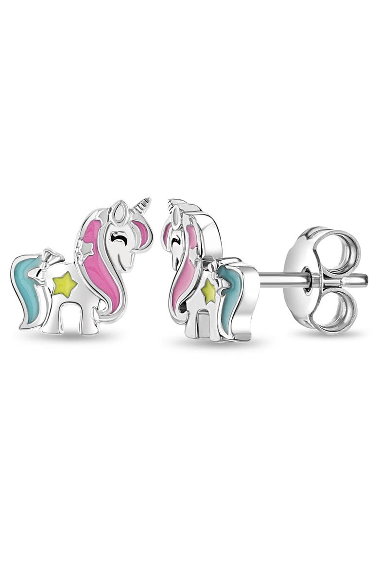 Miss Unicorn Earrings, Main, color, Pink