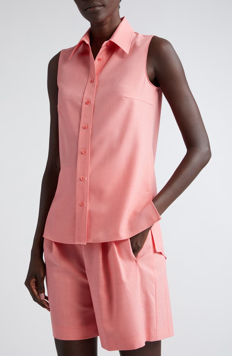 Akris punto Sleeveless Button-Up Shirt, Alternate, color,