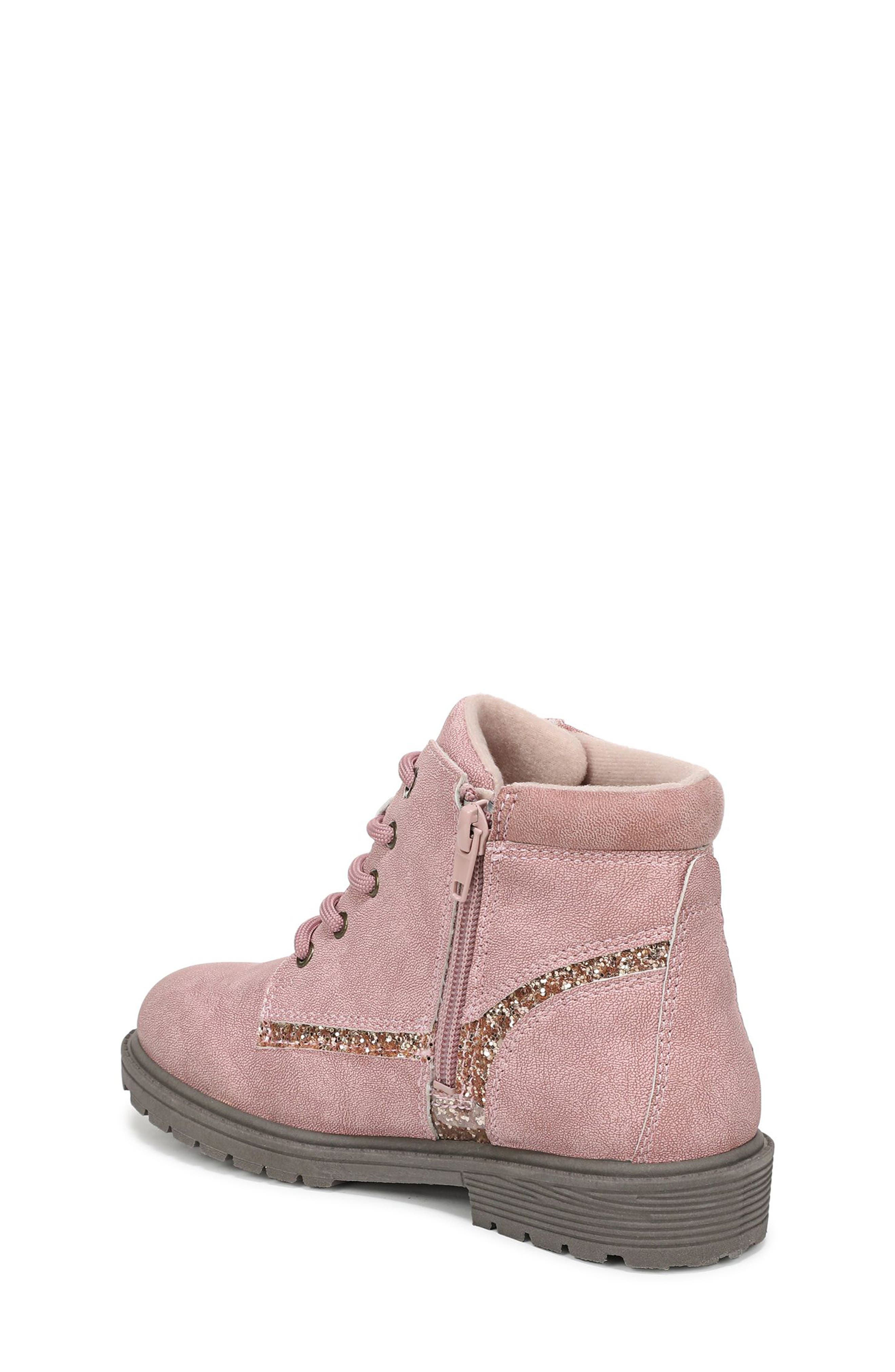 Kids' Rocket-Ki Faux Leather Boot, Alternate, color, PINK FAUX NUBUCK