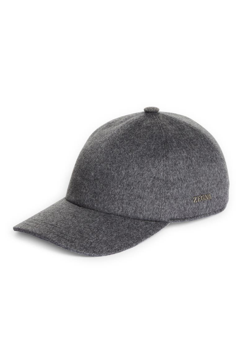 Cashmere Baseball Cap, Main, color, GREY