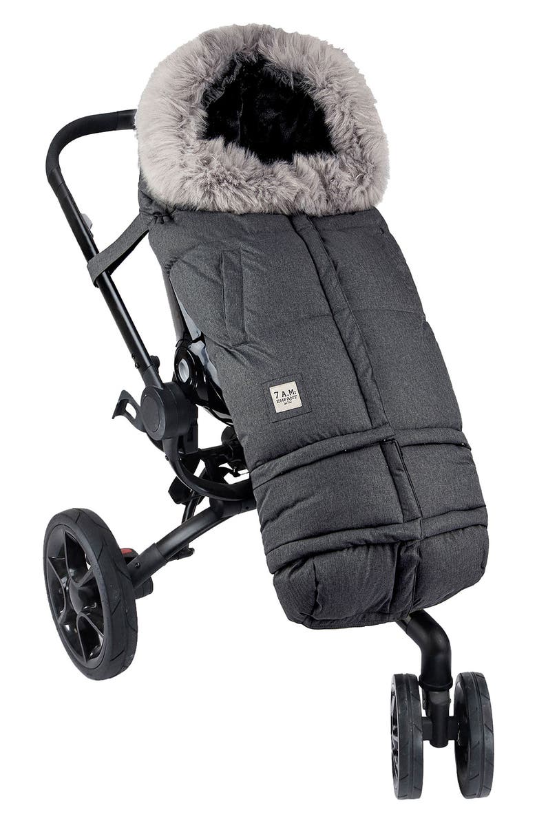 7 A.M. Enfant Blanket '212 evolution<sup>®</sup>' Extendable Stroller & Car Seat Footmuff with Faux Fur Trim, Alternate, color, 