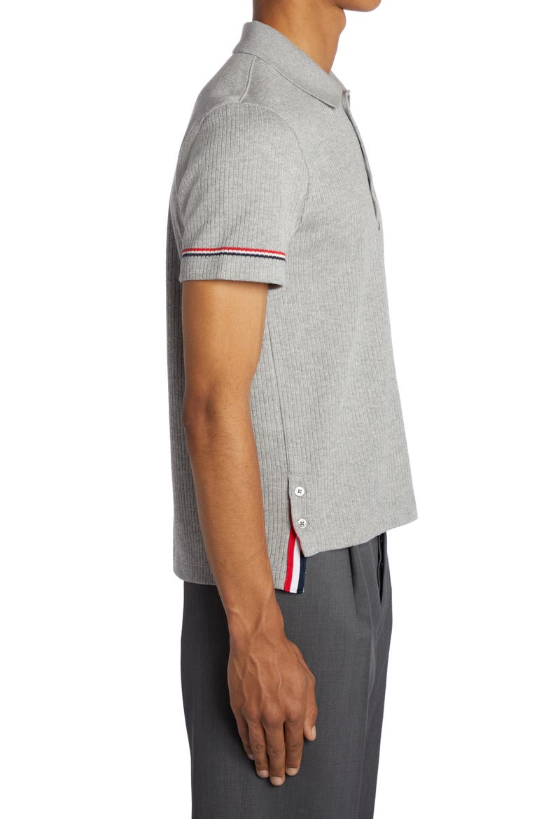 Rib Polo, Alternate, color, LIGHT GREY