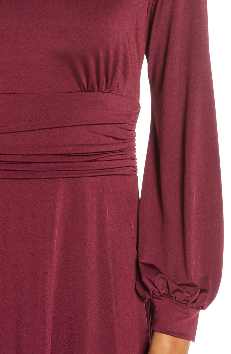 Harper Rose Ruched Waist Long Sleeve Jersey Dress, Alternate, color, 