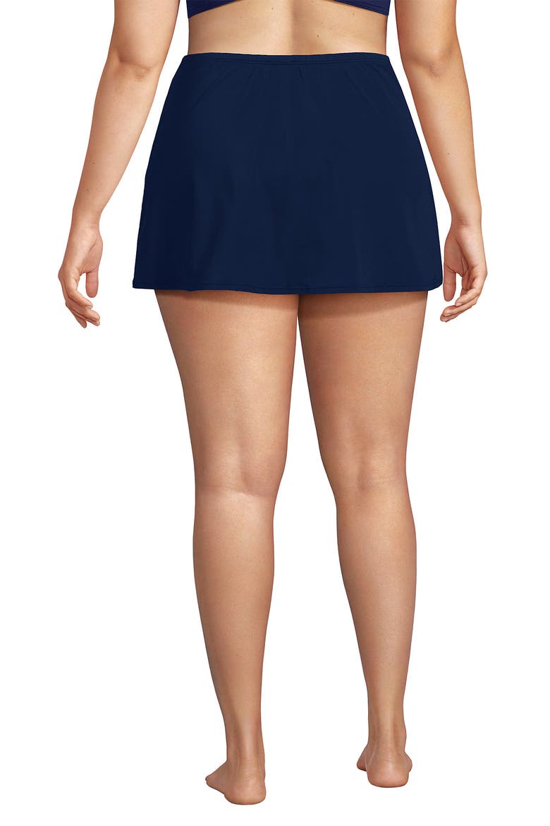 Plus Size Slender Suit Swim Skirt, Alternate, color, Deep Sea Navy