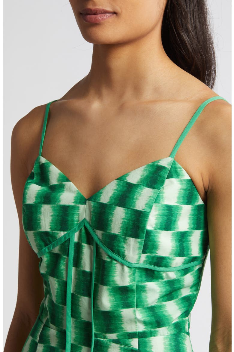 Cape Town Check Print Midi Dress, Alternate, color, GREEN CHECKER