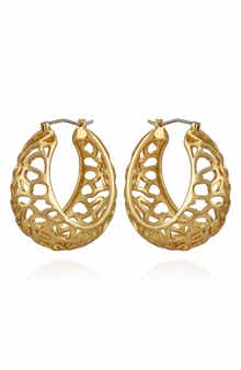 30mm Openwork Hoop Earrings