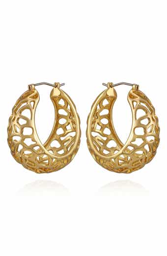 30mm Openwork Hoop Earrings