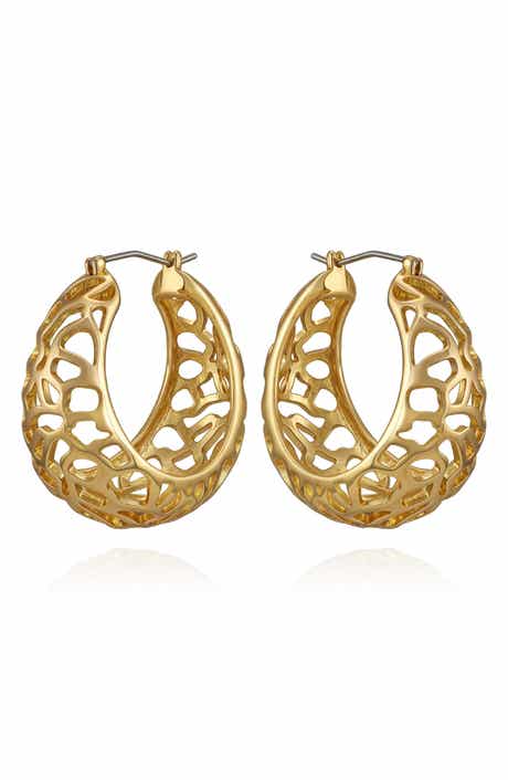 30mm Openwork Hoop Earrings