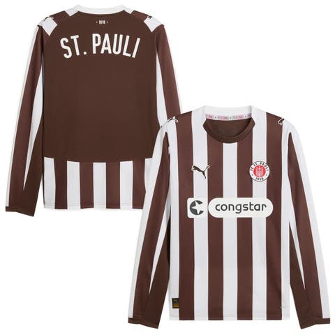 Men's Puma  Brown St. Pauli 2025/26 Replica Home Long Sleeve Jersey