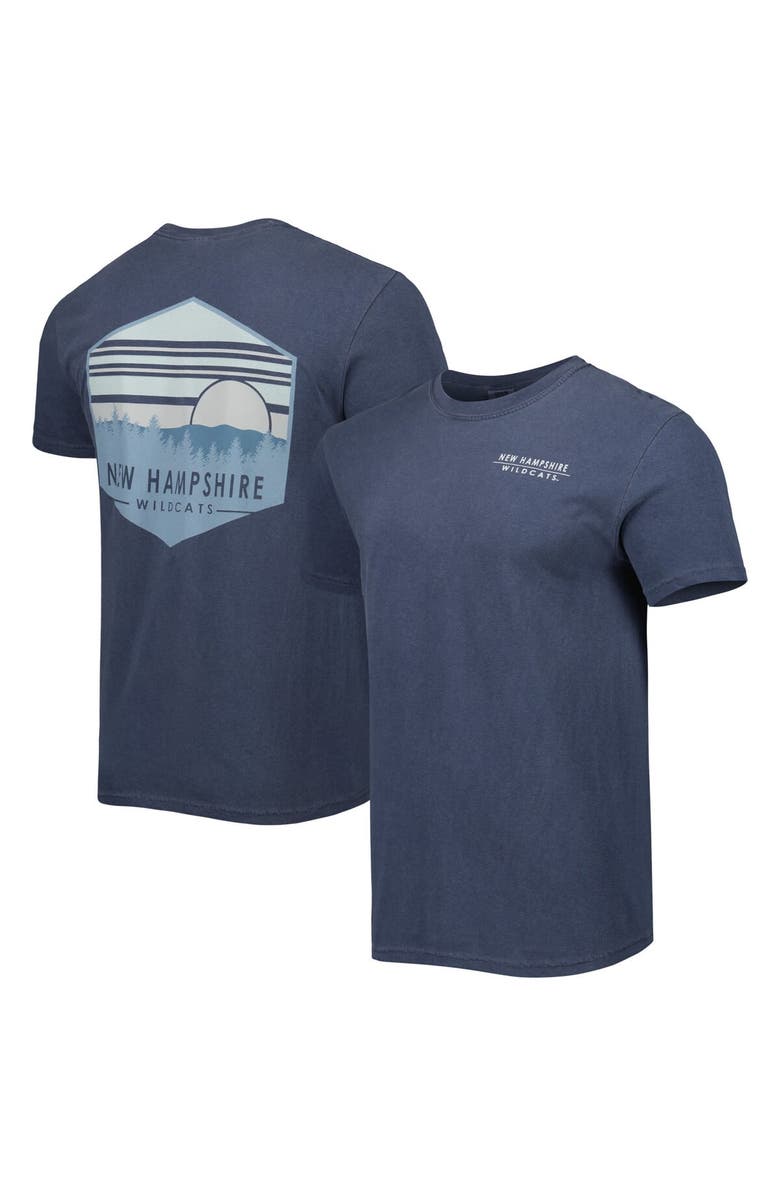IMAGE ONE Men's Navy New Hampshire Wildcats Landscape Shield T-Shirt, Main, color, 