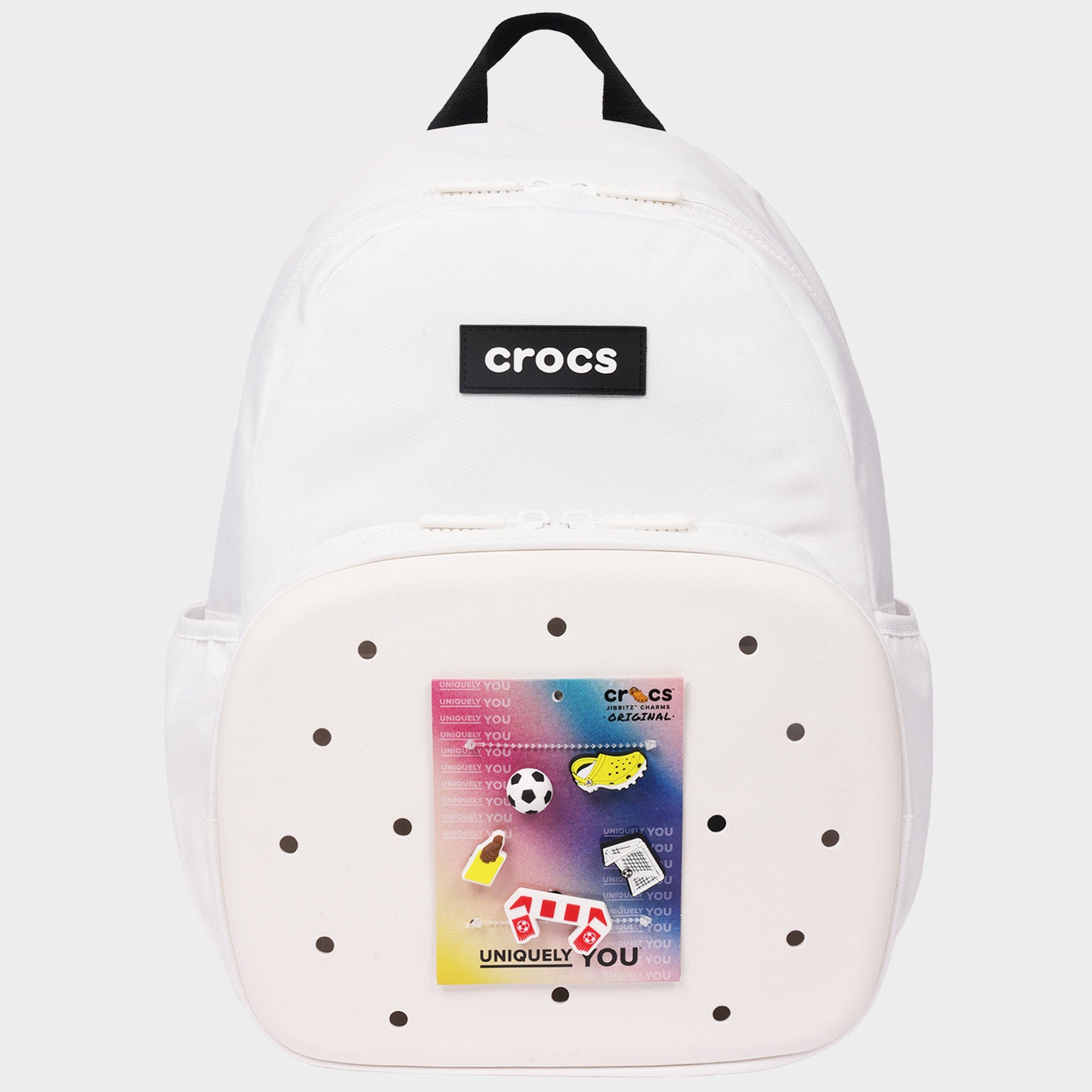 Back to School Backpack with EVA Front Pocket  Customizable Jibbitz Backpack, Main, color, WHITE
