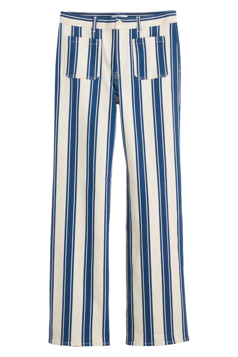 The Emmy Stripe Patch Pocket Wide Leg Pants, Alternate, color, WATERFALL STRIPE