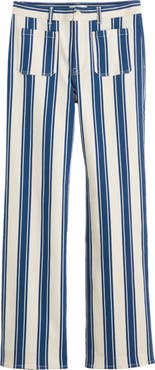 Madewell The Emmy Stripe Patch Pocket Wide Leg Pants
