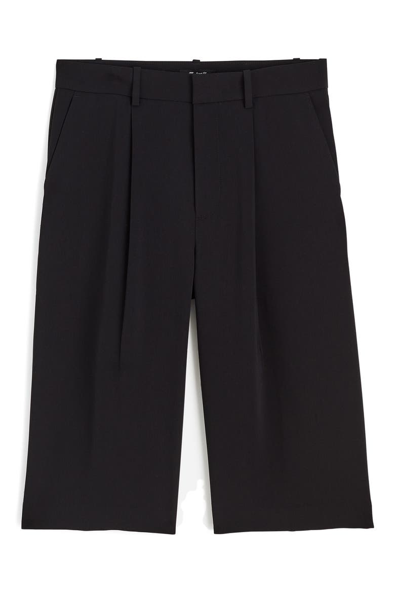 Slouchy Crepe Shorts, Alternate, color, JET BLACK
