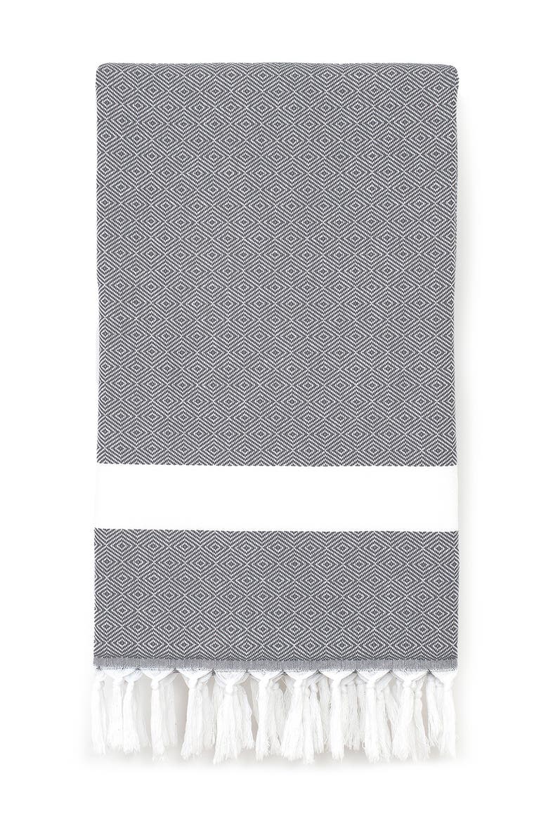 Linum Home Textiles 'Diamond' Turkish Pestemal Towel, Alternate, color, 