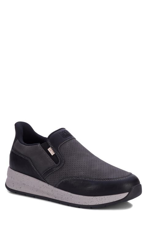Caleb Faux Leather Slip On Sneaker