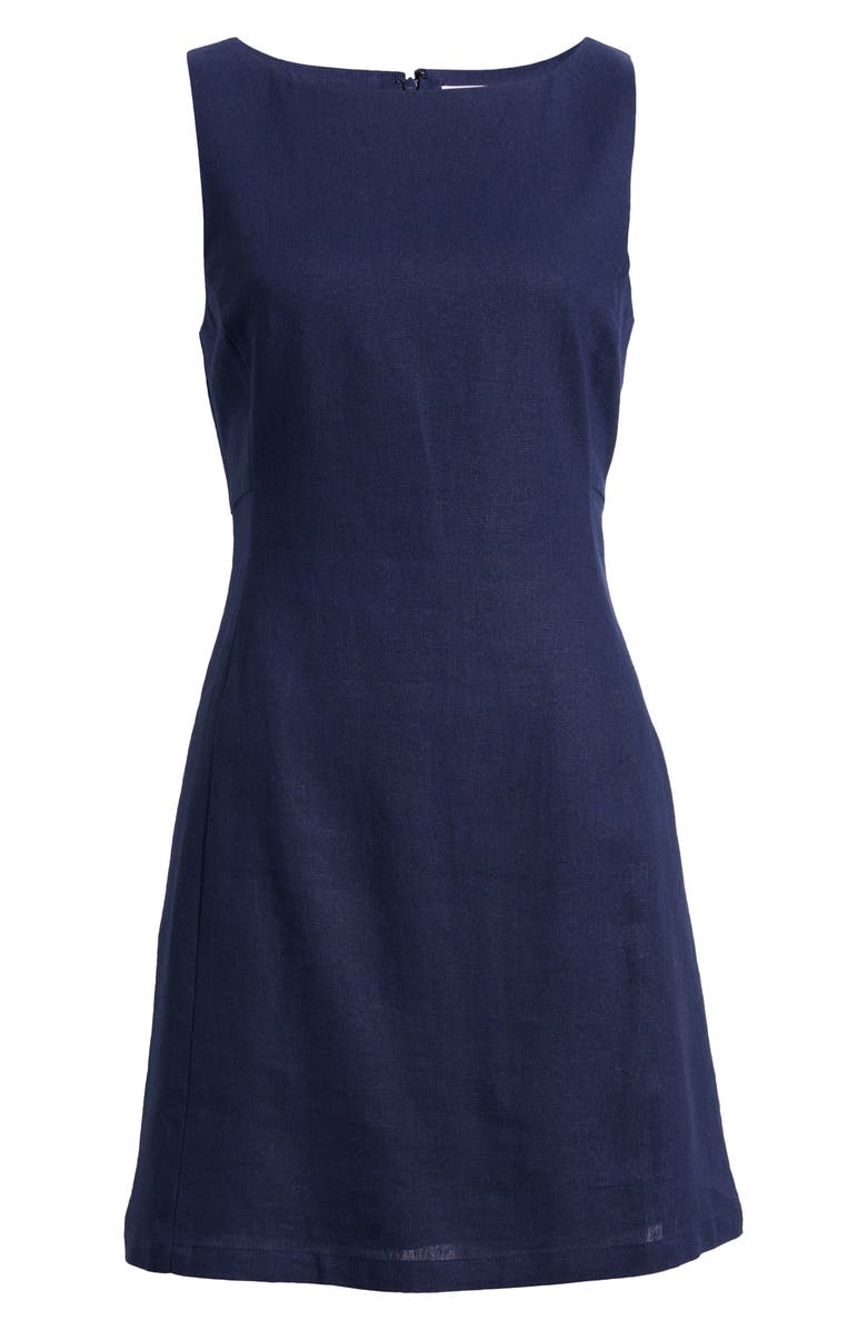 Charles Henry Sleeveless Minidress, Alternate, color, Navy
