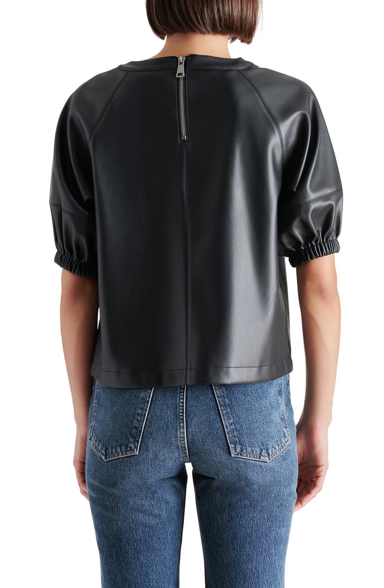 Steve Madden Reilly Faux Leather Top, Alternate, color,